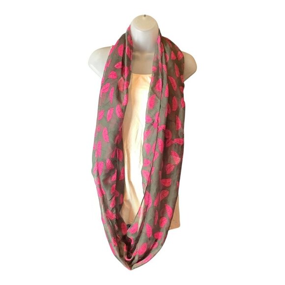 Pink Umbrella Scarf Wrap Women's Lightweight Sheer Polyester 70x180cm - Picture 3 of 5